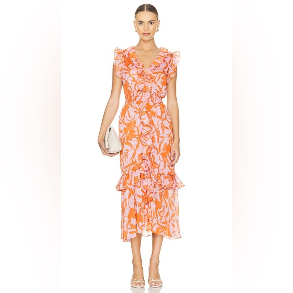 Misa Los Angeles Kidada dress in atlas flora dessert robe size small